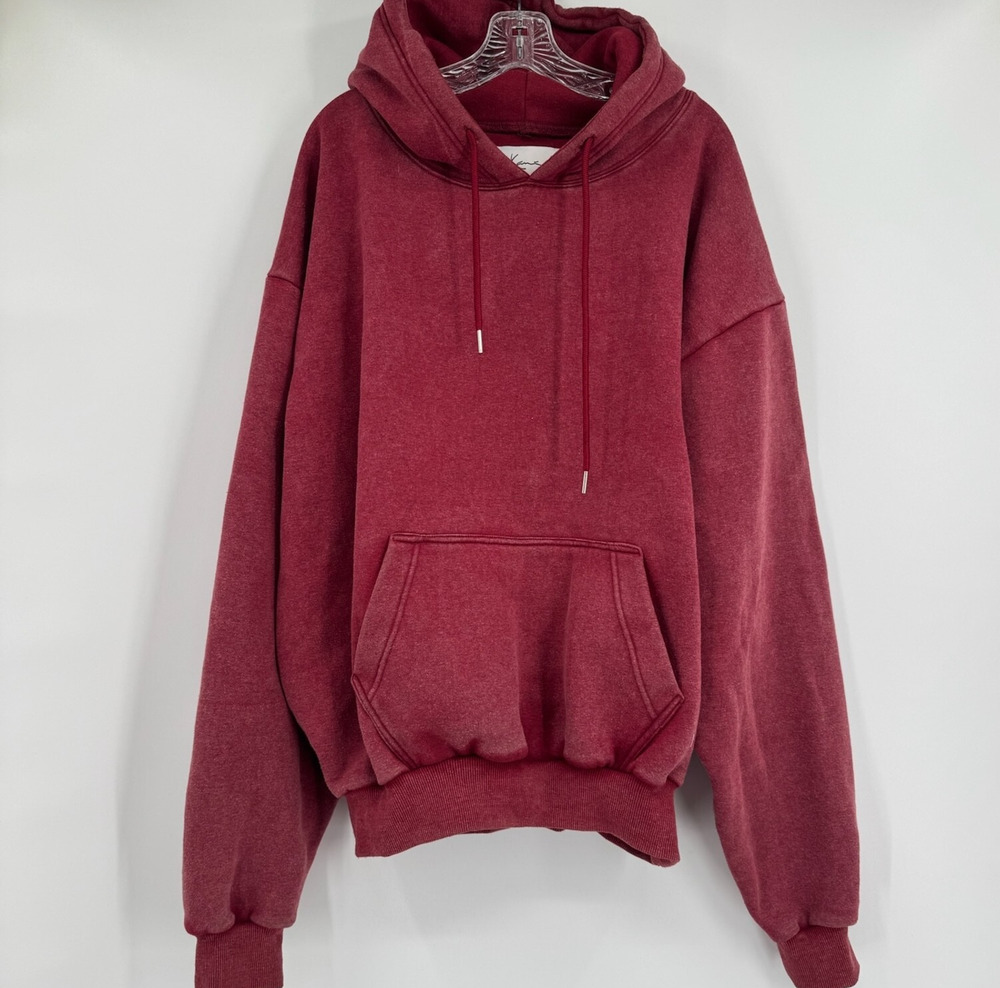 Karl Kani Mens Red Distressed Hoodie Sweatshirt Sz L